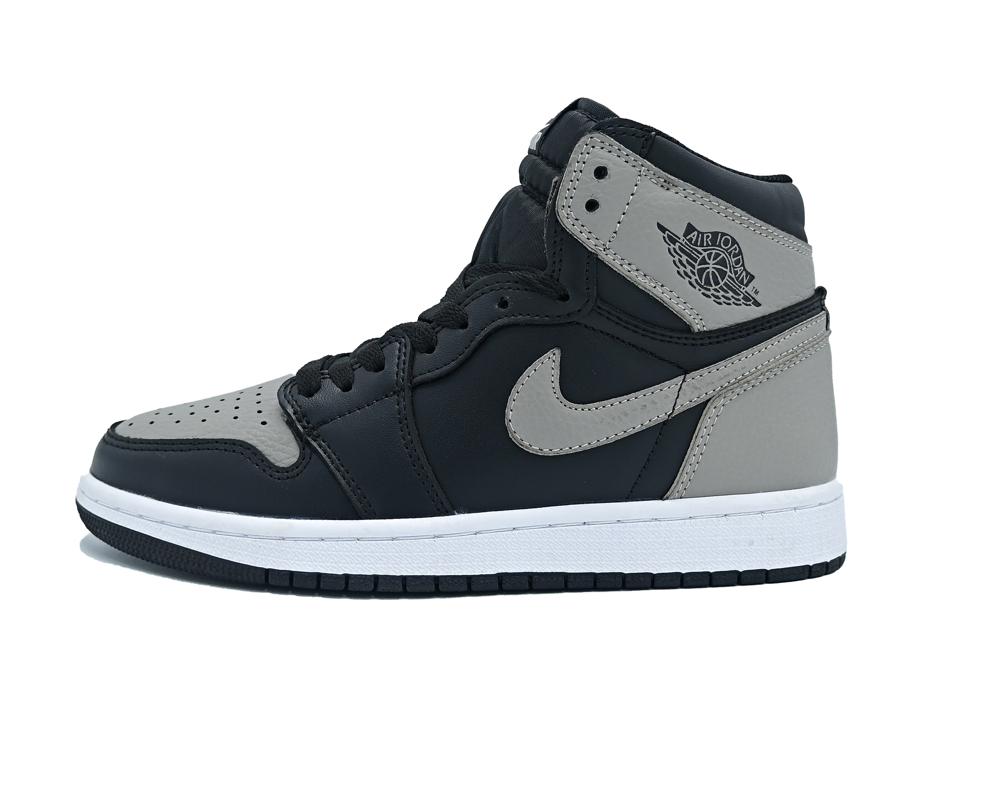 nike air jordan 1 retro high flyknit black shadow